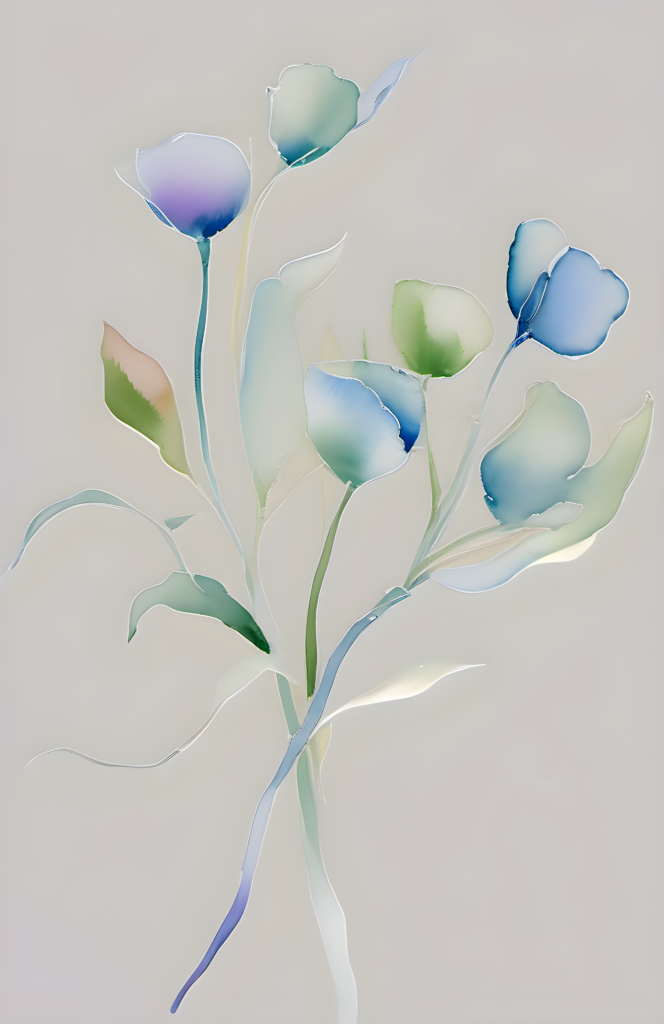 Blue Flower Wall Art